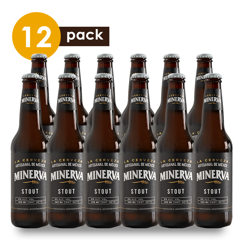 Cerveza Artesanal Minerva Stout Beerpack 12