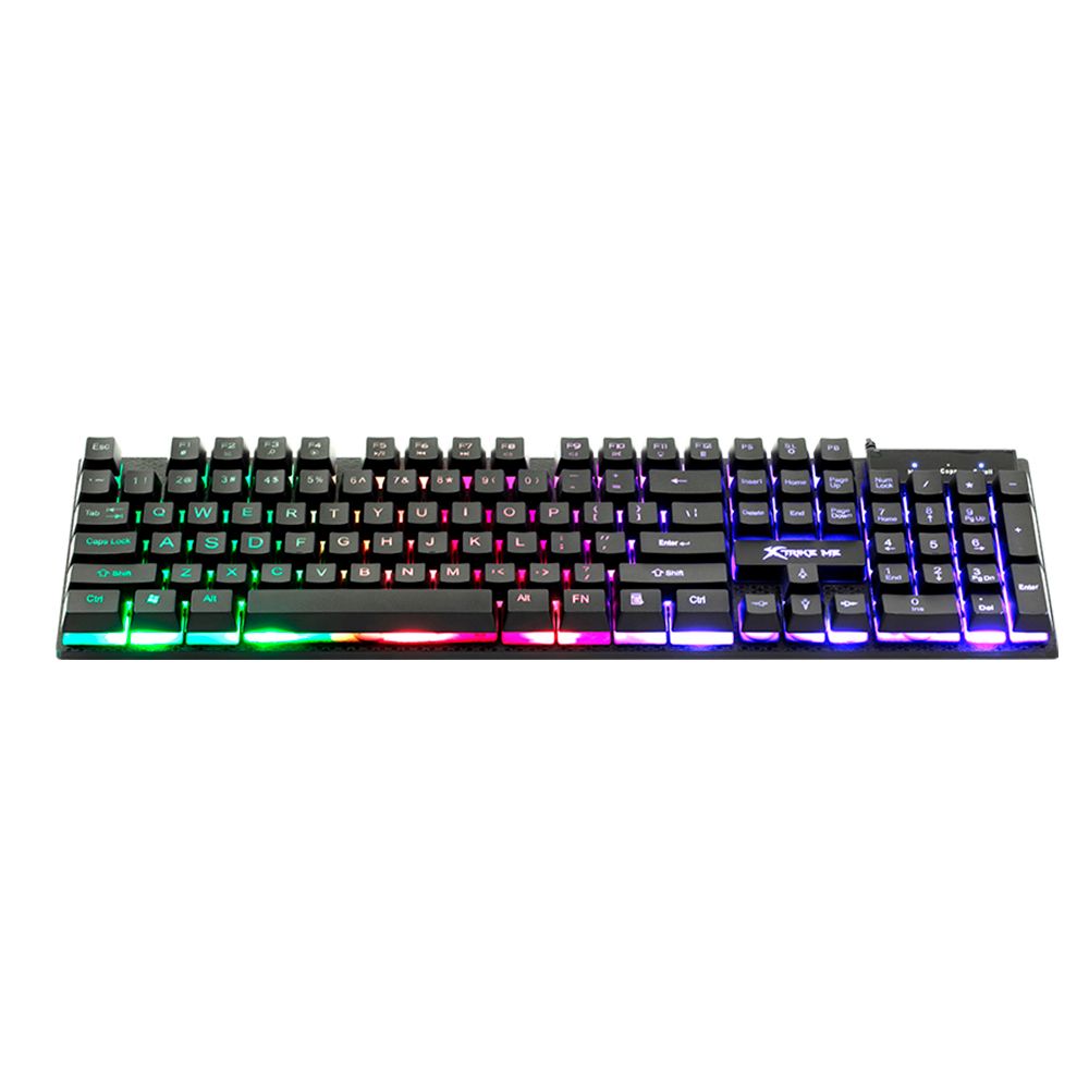 Teclado Gamer Slim con Luz Xtrike Me Color Negro