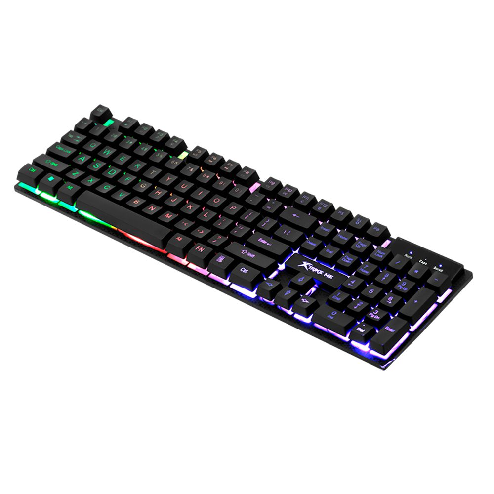 Teclado Gamer Slim con Luz Xtrike Me Color Negro