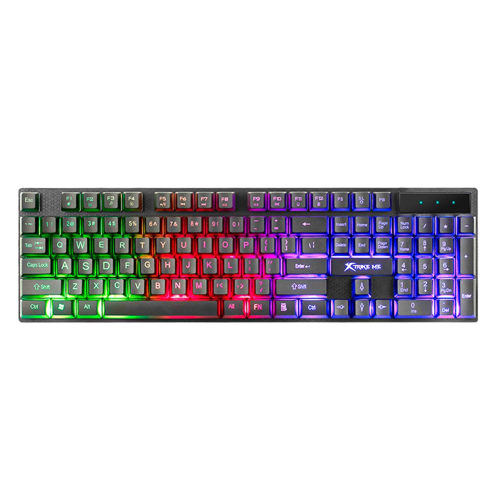 Teclado Gamer Slim con Luz Xtrike Me Color Negro