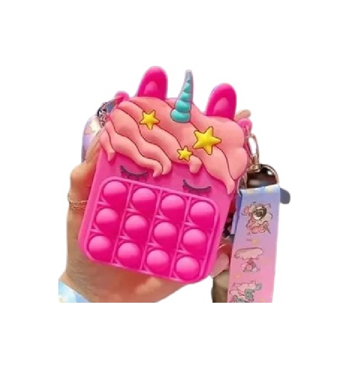 Bolsa Monedero Unicornio Pop It Fidget Antiestres Niña