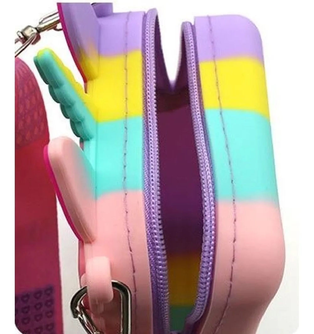 Bolsa Monedero Unicornio Pop It Fidget Antiestres Niña