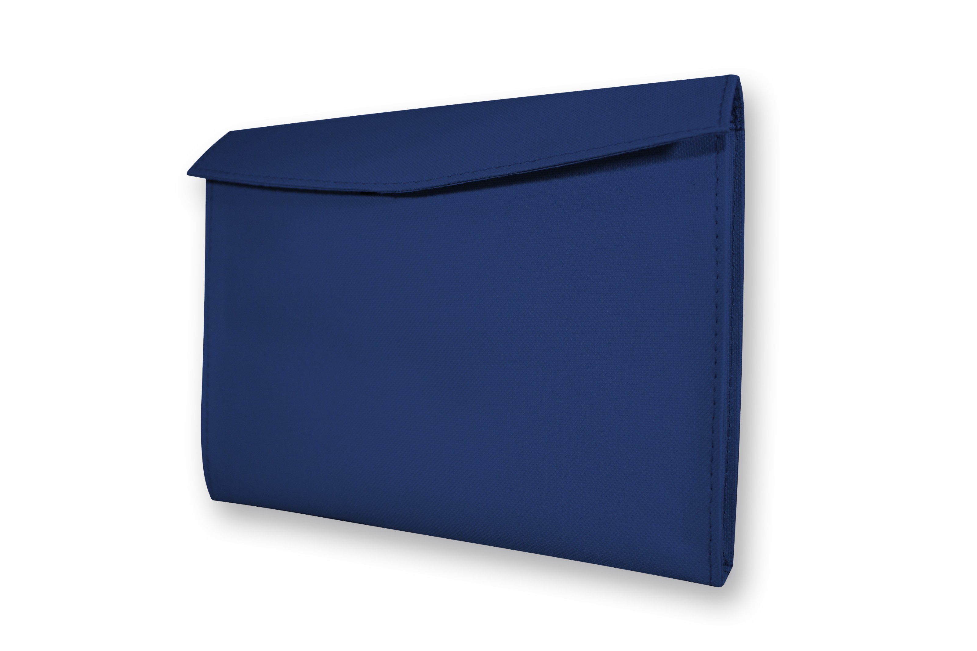 Estuche Porta documentos Tela con Velcro WOTEC Azul Marino