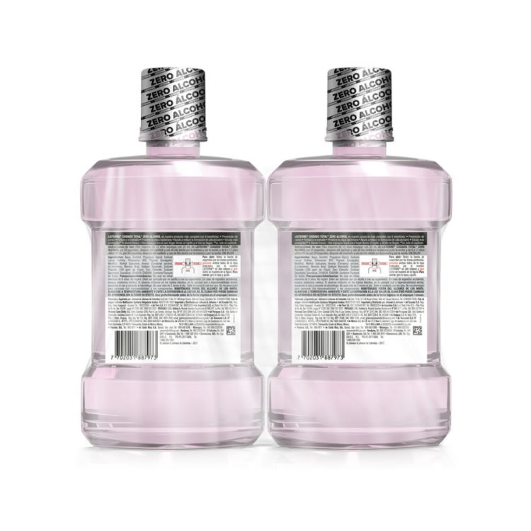 2 Enjuagues Bucales Listerine Cuidado Total Zero Alcohol CST