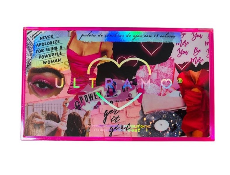 Paleta De 18 Sombras De Ojos Rosa Ultramo Amor