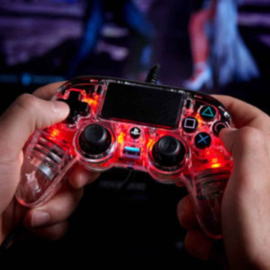 Nacon Mando PC/PS4 Classic Control transparente play station alambrico