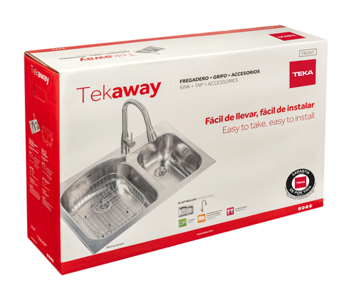 Kit Tarja Submontar 2 Cubetas Con Grifo Y Accesorios Dm 33.22 9MJ Teka