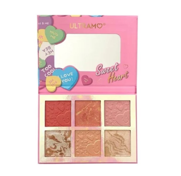 Paleta De 6 Tonos De Iluminadores En Polvo Por Ultramo