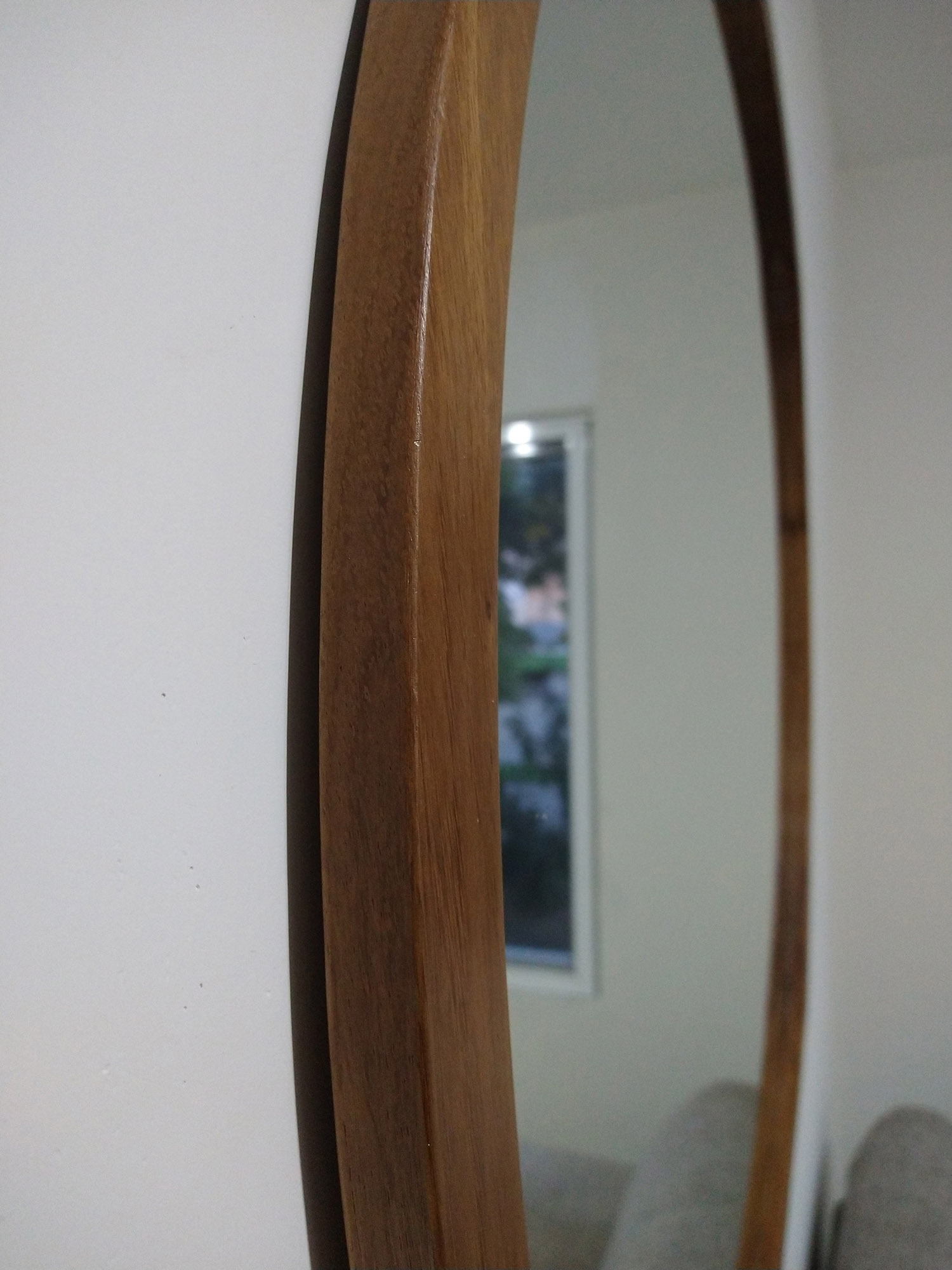 Espejo Redondo De Parota Premium, Espejo de Pared- 80 Cm