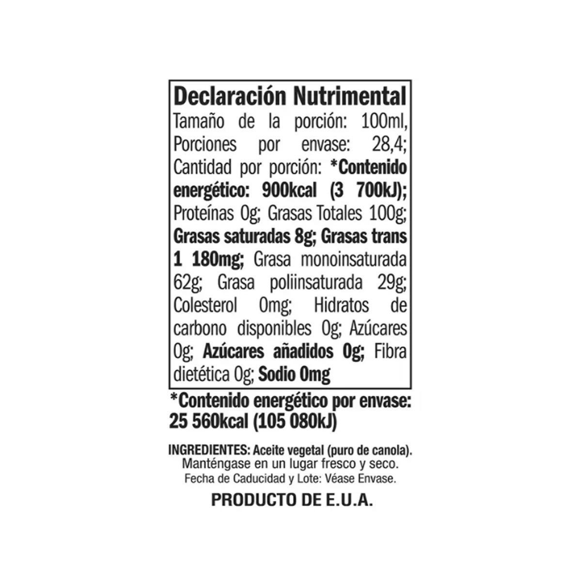 Kirkland Signature Aceite de Canola 2 pzas de 2.84 l