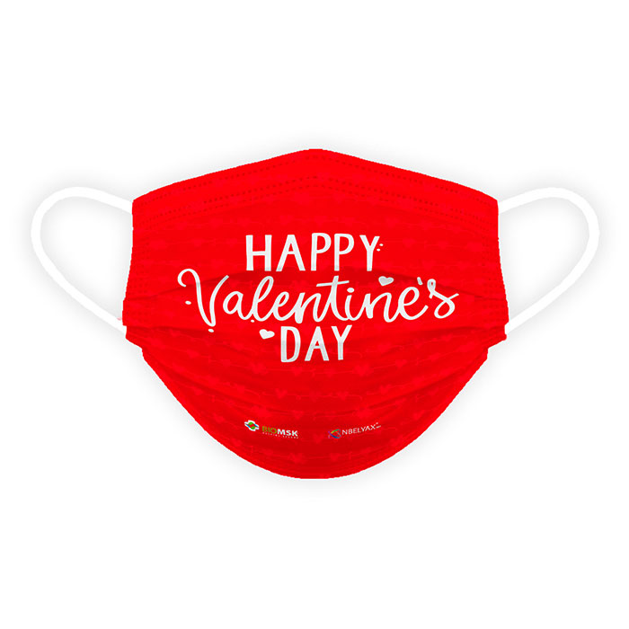 Biomsk Cubrebocas Lavable San Valentin Adulto 5 piezas