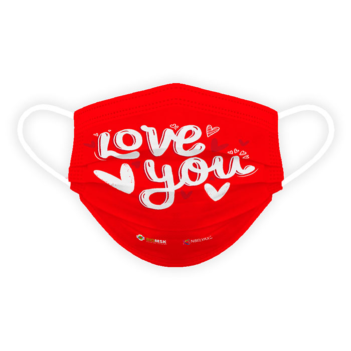 Biomsk Cubrebocas Lavable San Valentin Adulto 5 piezas