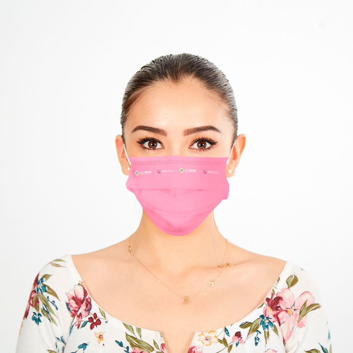 Biomsk Cubrebocas Lavable Rosa Adulto 5 Piezas