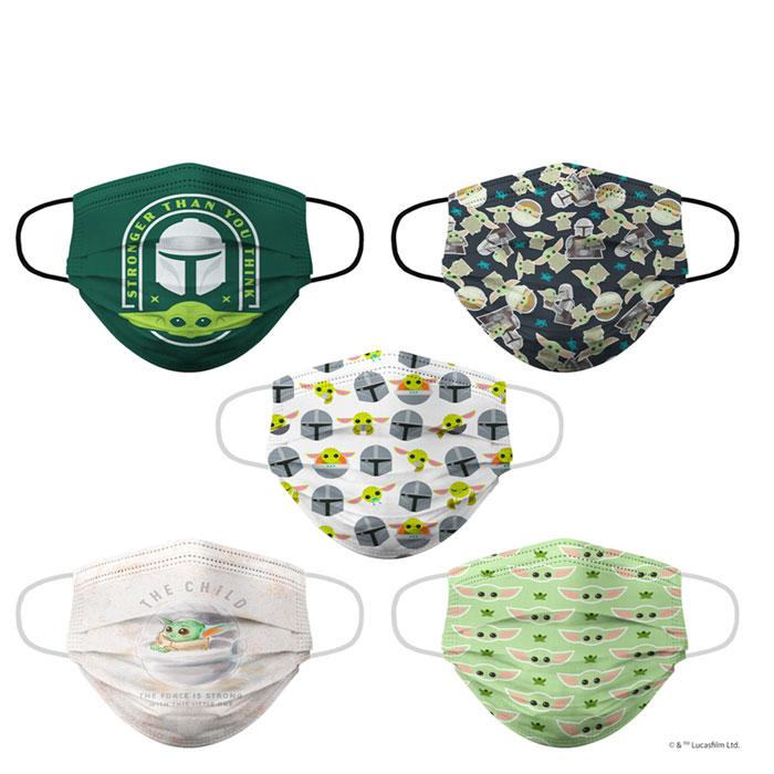 Biomsk Cubrebocas Lavable Mandalorian Infantil 5 Piezas