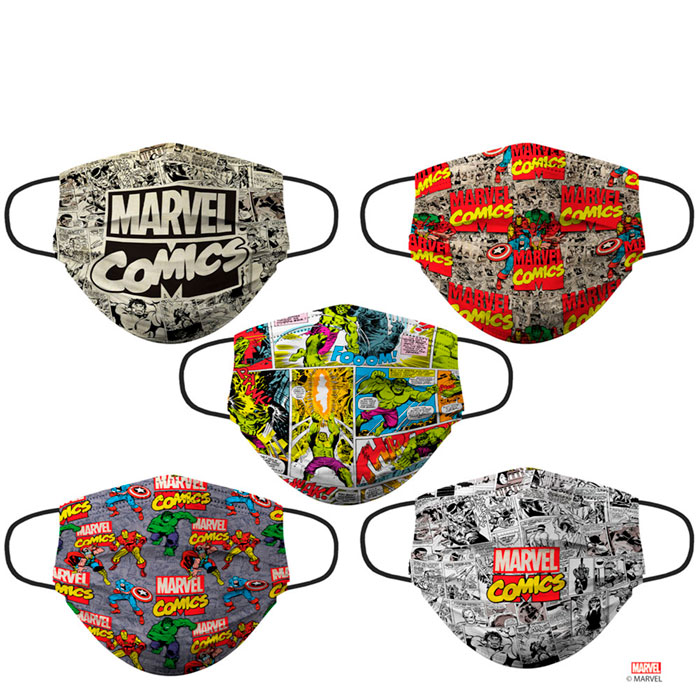 Biomsk Cubrebocas Lavable Marvel Comics Adulto 5 Piezas