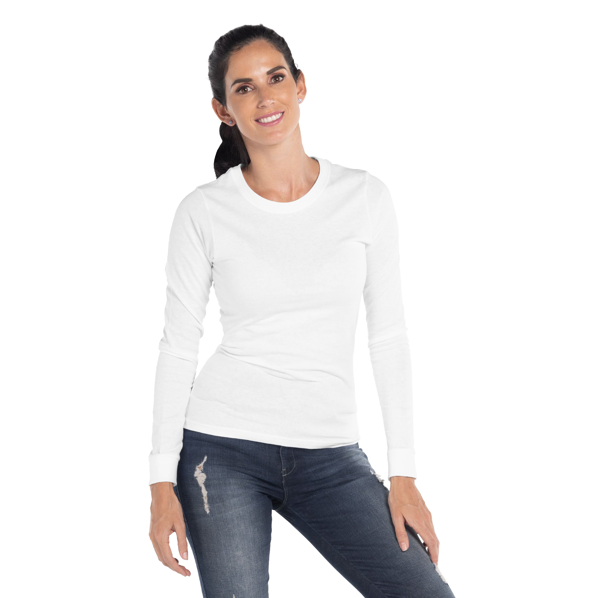 Blusa Cuello Redondo Manga Larga Dama