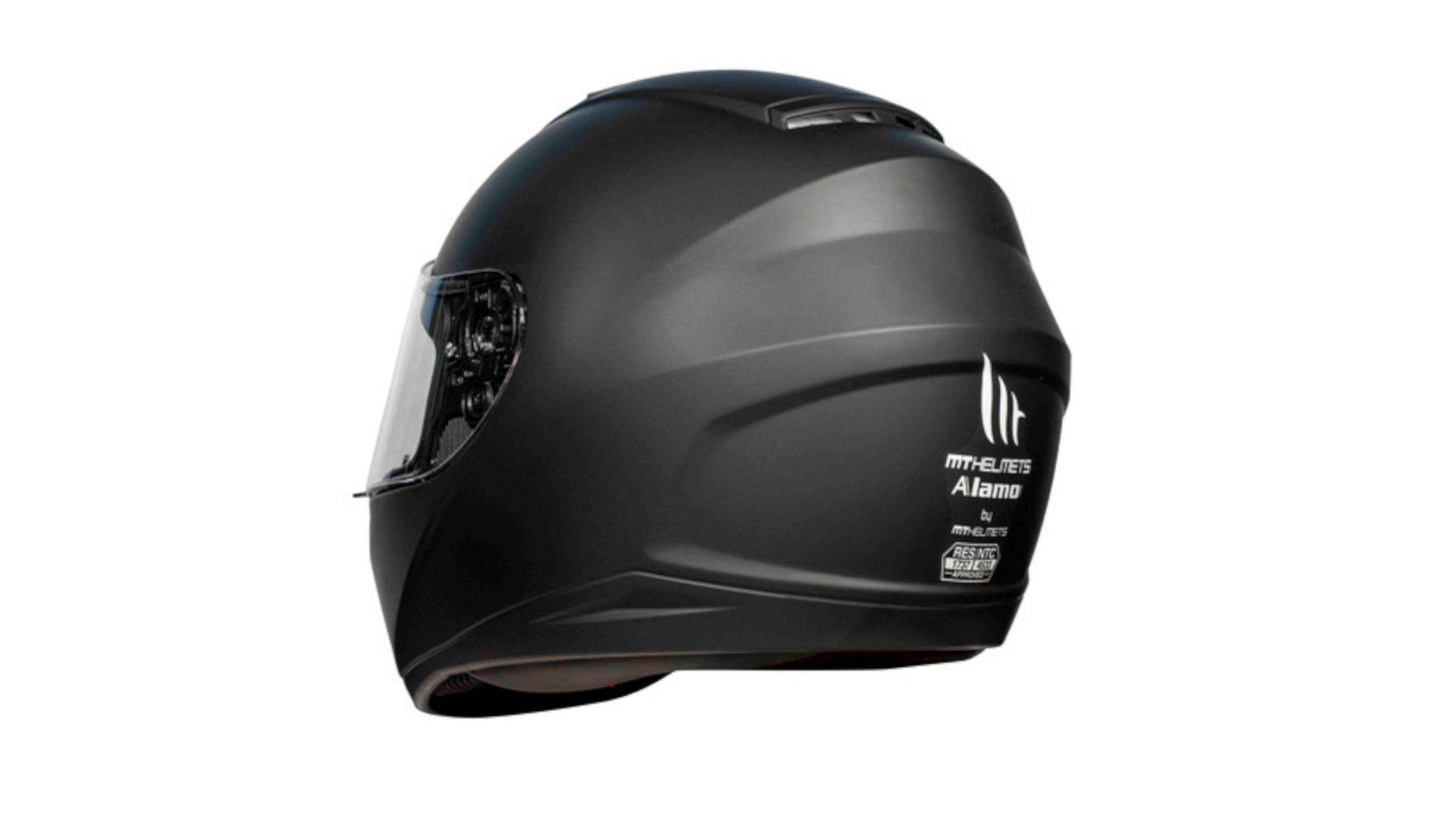 Casco MT Alamo MT HELMET  Negro Mate Integral Certificado Mica Humo