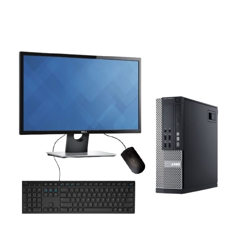 PC Dell Optiplex 7020 SFF- Core i7, 4ta generación- 8GB RAM- 500GB HDD-Monitor 19"- Windows 10 Pro- Equipo Clase A, Reacondicionado.  