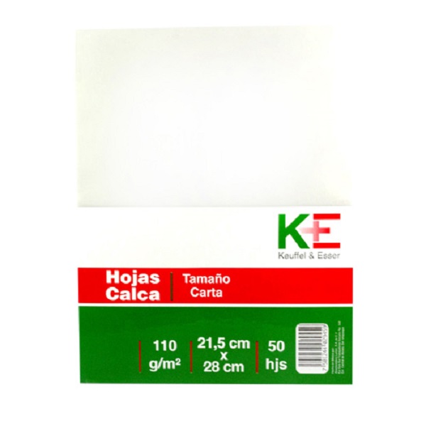 Hojas Calca Carta 110g, 21.5 X 28cm 50hjs Keuffel & Esser