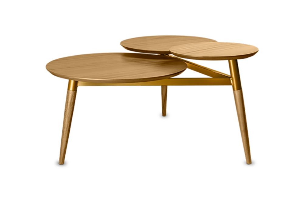 Mesa de Centro Berlin en Parota  /  100 cm  x 85 cm x 50 cm 