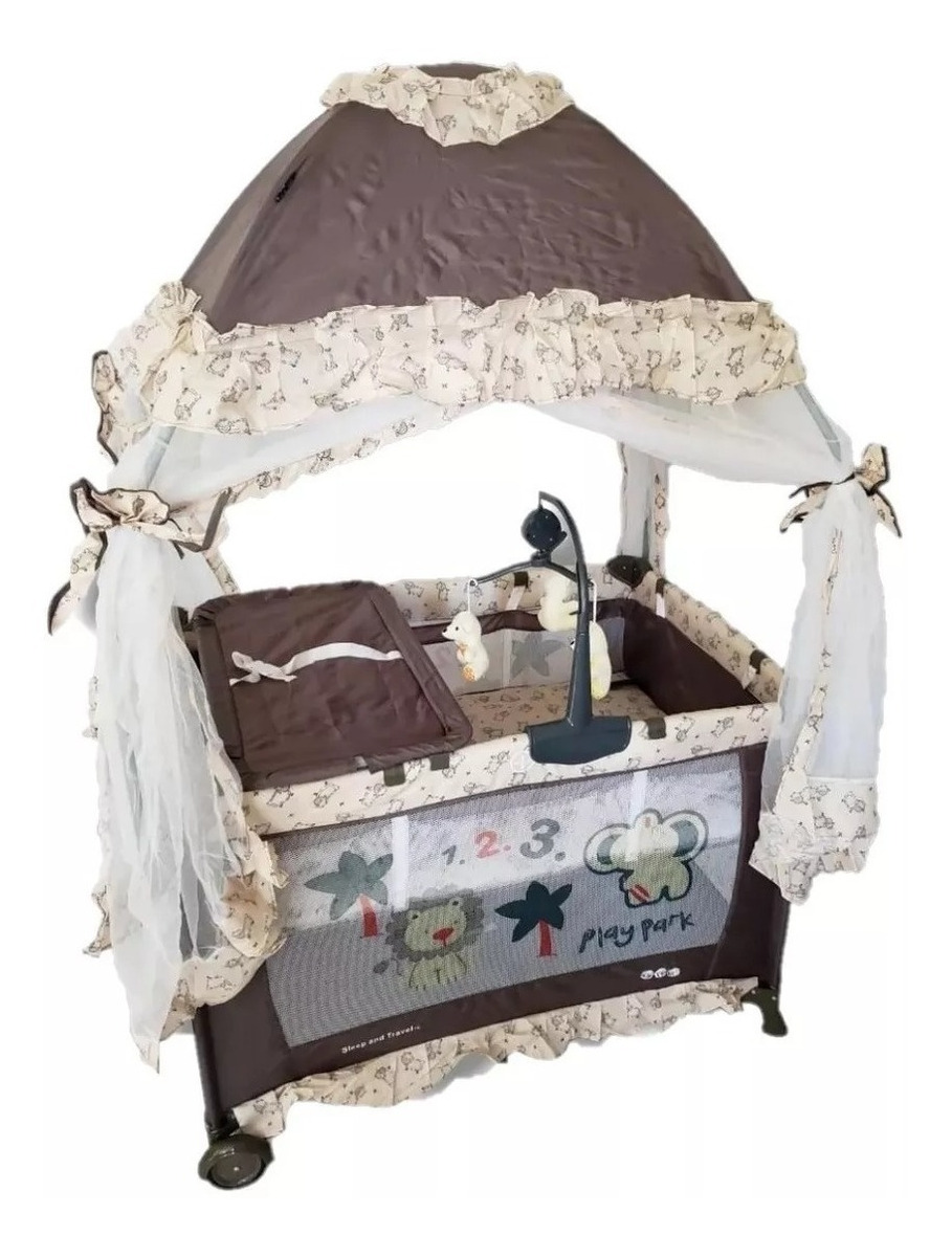 Cuna Corral Argentina Toldo Mosquitero Movil Musical Velo Aeiou