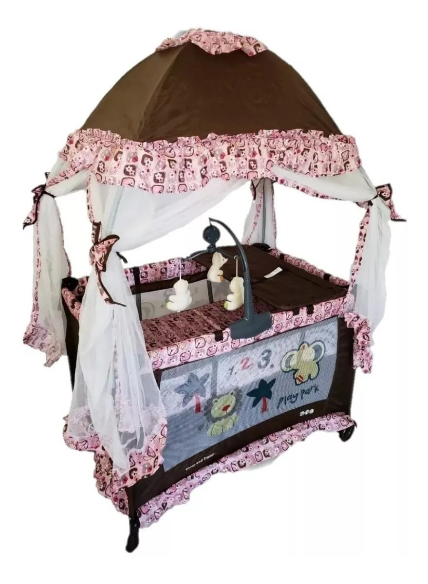 Cuna Corral Argentina Toldo Mosquitero Movil Musical Velo Aeiou