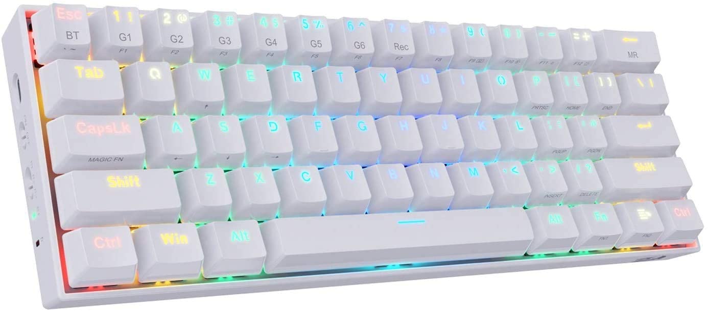 Teclado Mecánico Redragon Draconic K530-Blanco RGB Switch café