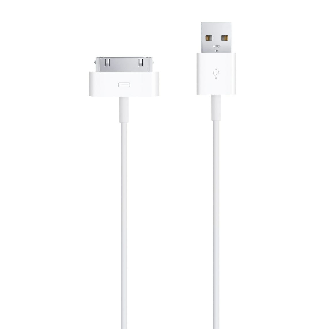 Cable De Datos Y Carga Compatible iPhone 4, 4s 30 Pins Blanco 1 M
