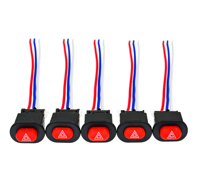 Botón Interruptor Switch Intermitentes para Moto Auto 12v Universal