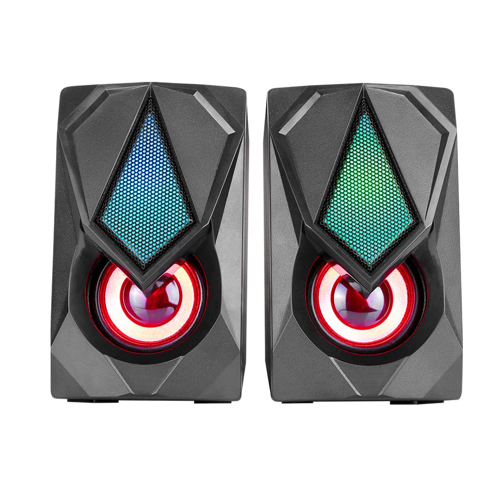 Bocinas Gamer con Luz Sonido Estéreo Xtrike Me Color Negro