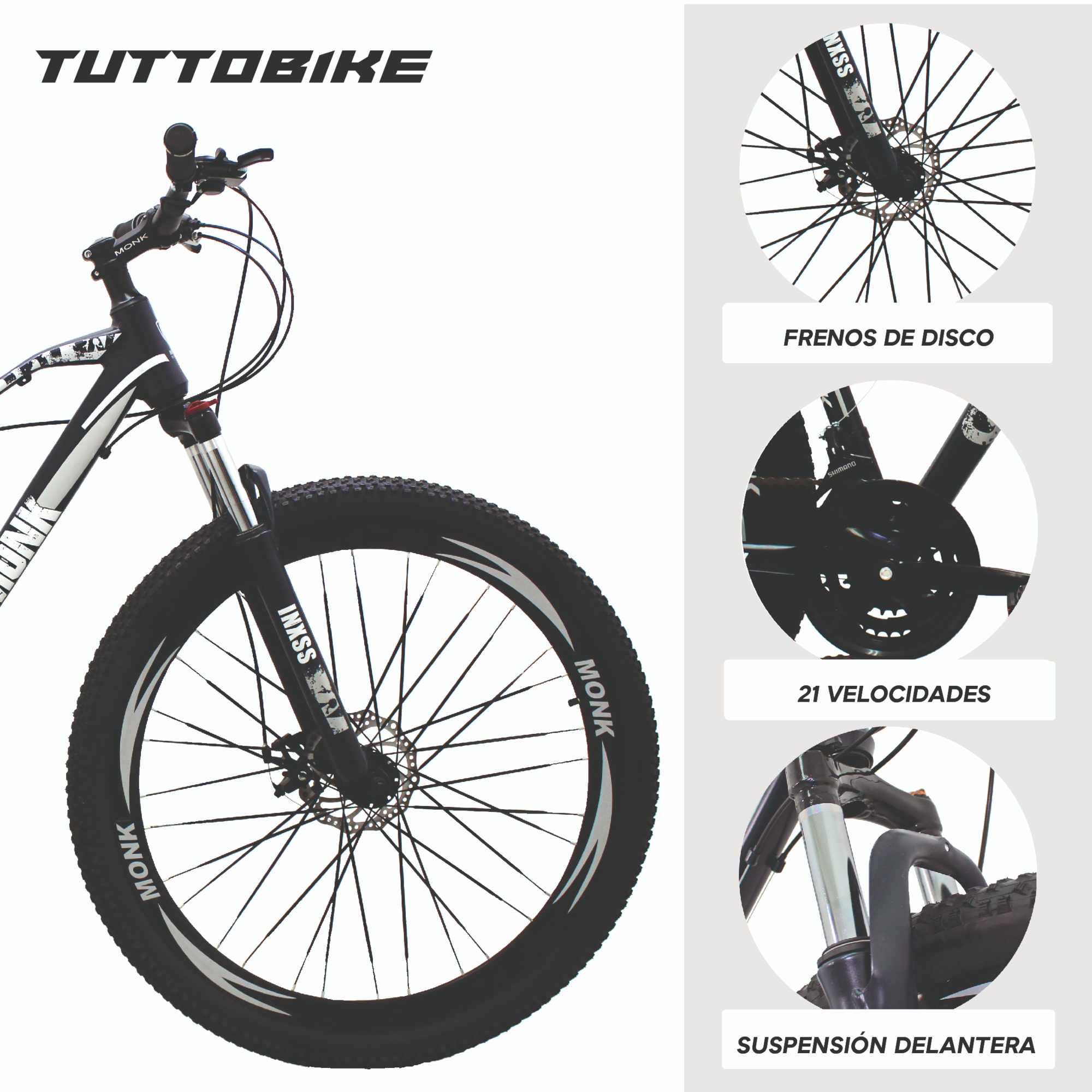 Bicicleta Montaña Rodada 29 21 Velocidades Monk Inxss