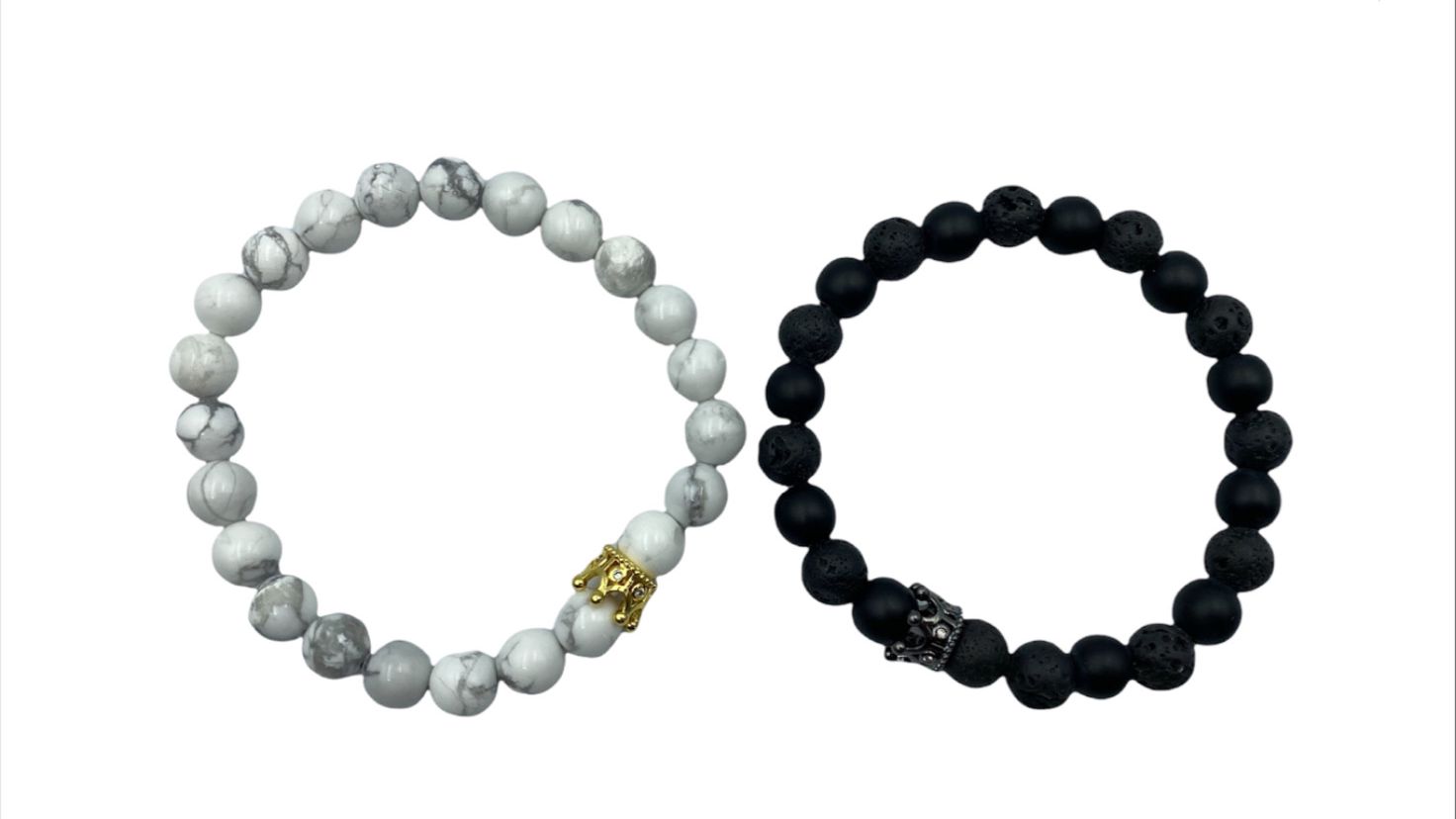 PULSERAS PARA PAREJA CORONA AGATA