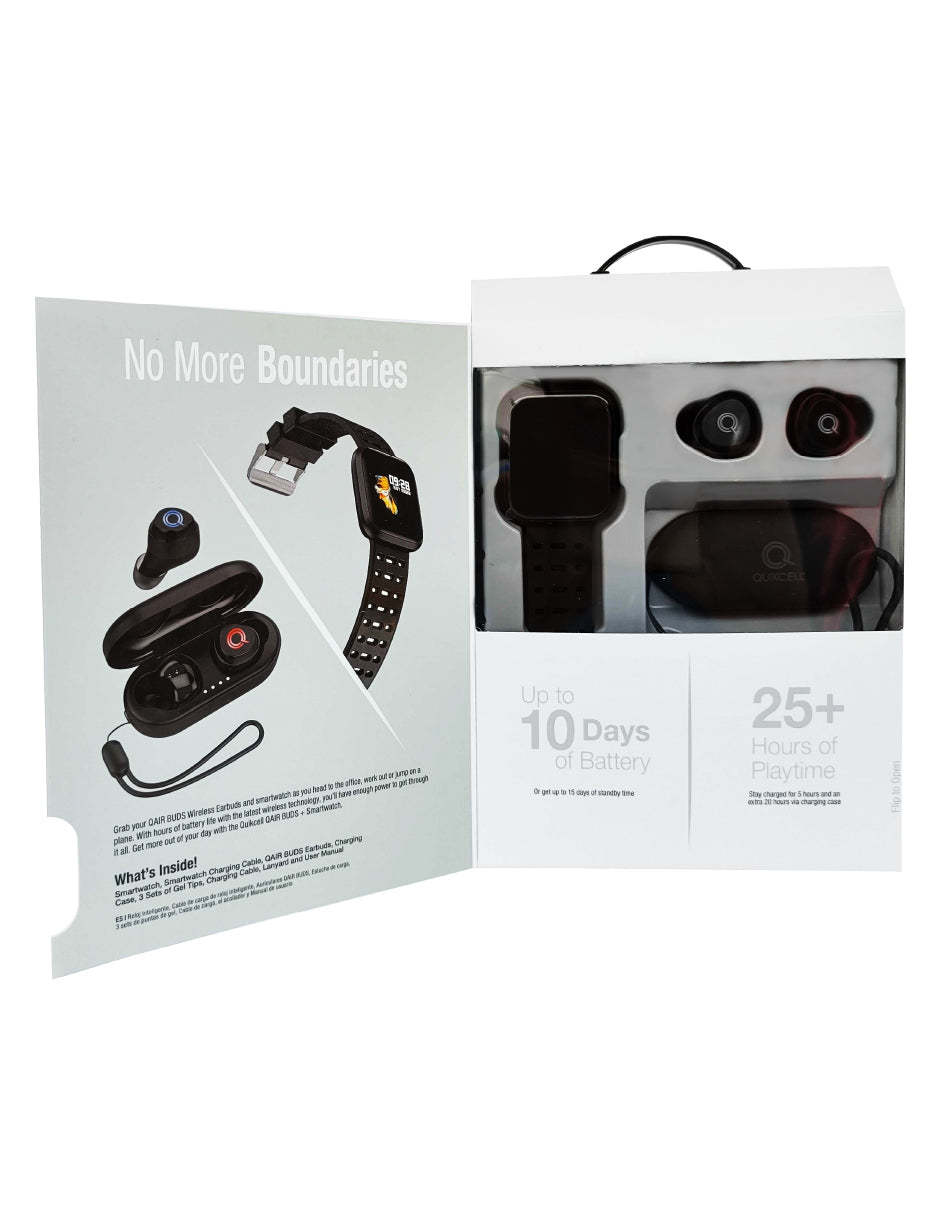 QUIKCELL BUNDLE SMARTWATCH CON EARBUDS