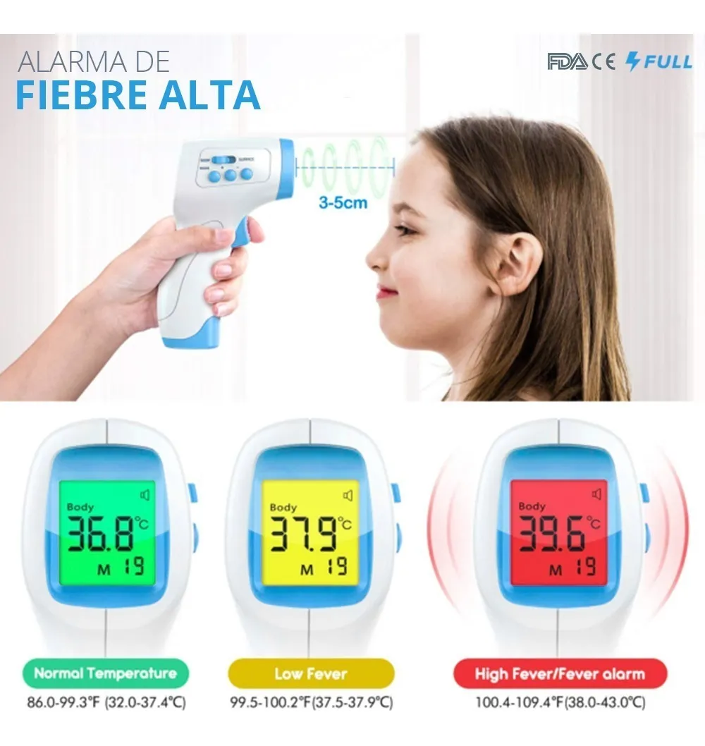 Termómetro Infrarrojo Digital | Frente Y Corporal Uso Médico