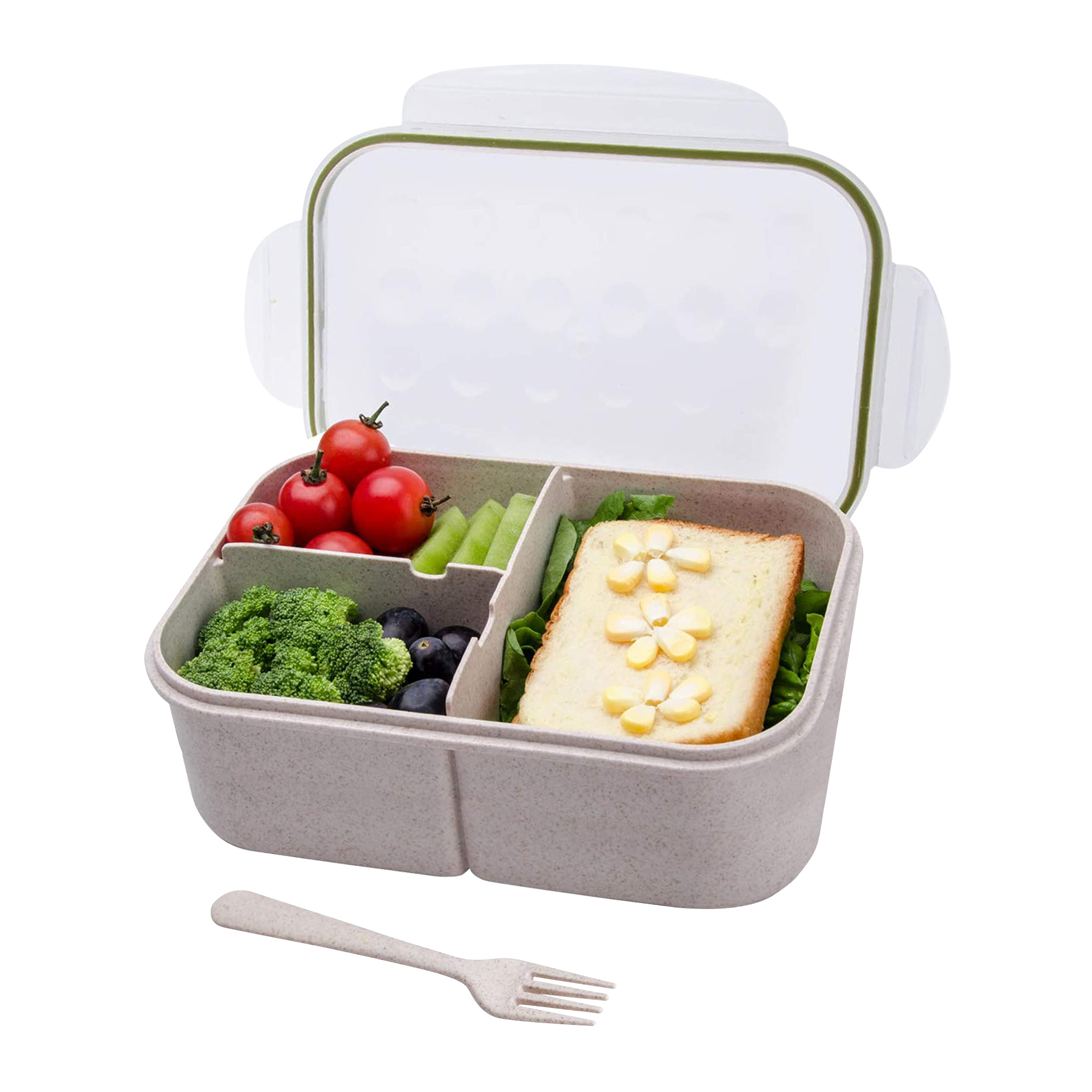 Topper Ecológico Lo Necesito 3 Compartimentos Incluye Tenedor 