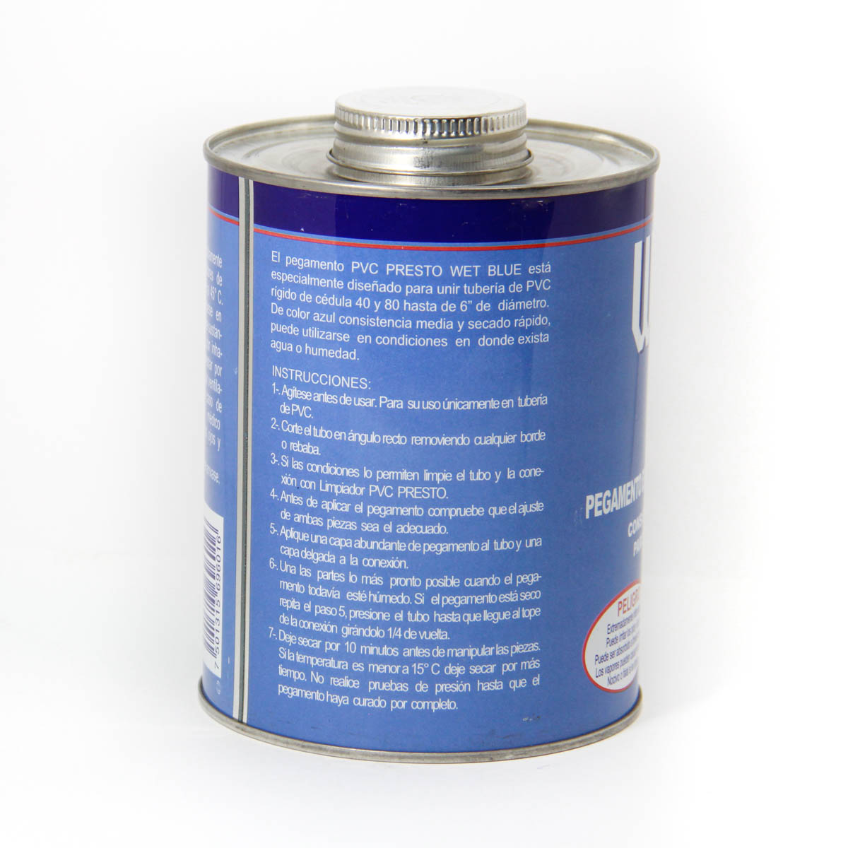 Pegamento para tuberias color azul -wet blue lata 946 ml