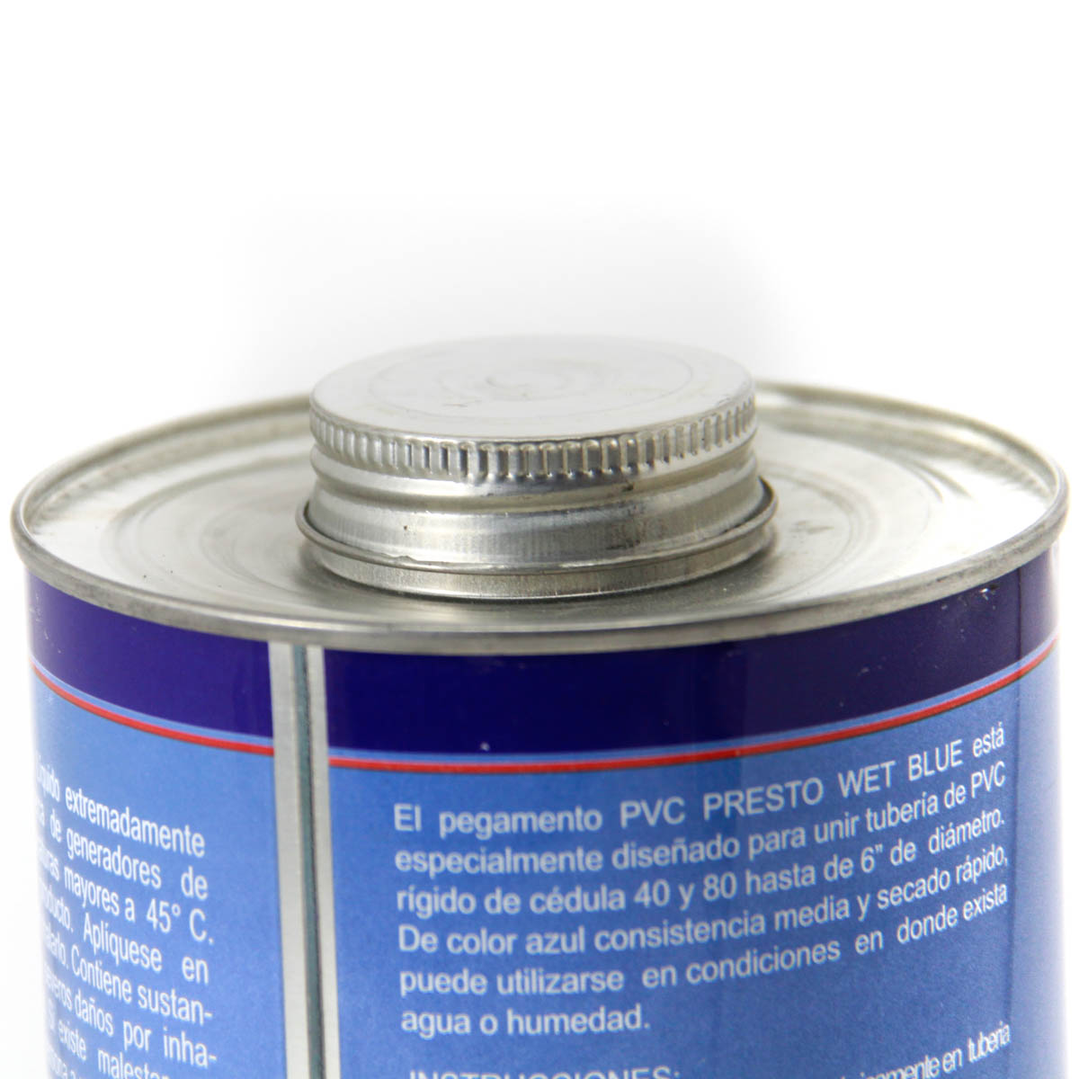Pegamento para tuberias color azul -wet blue lata 946 ml