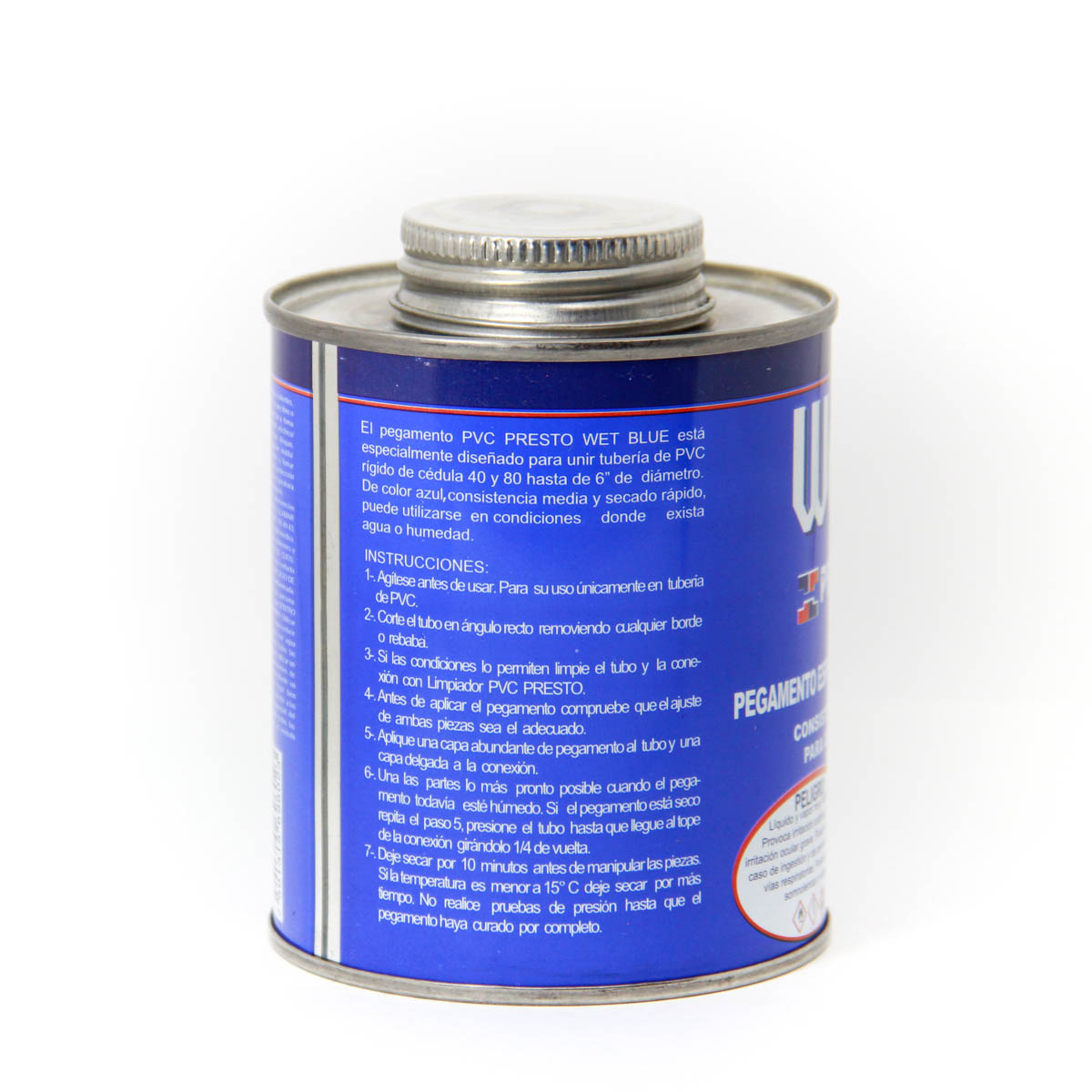 Pegamento para tuberias color azul -wet blue lata 946 ml
