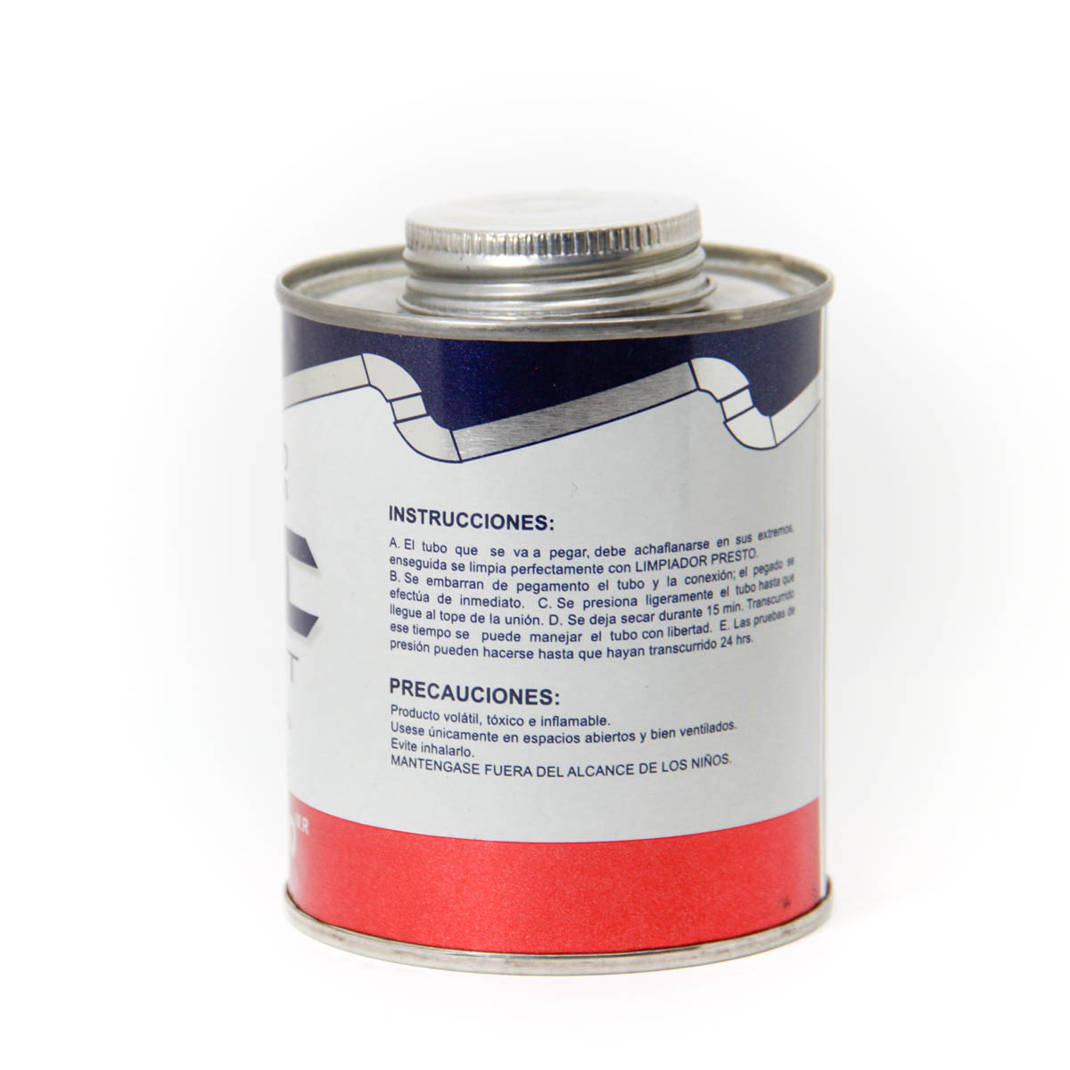 pegamento para tuberias y conexiones hidraulicas -PVC presto lata 473 ml
