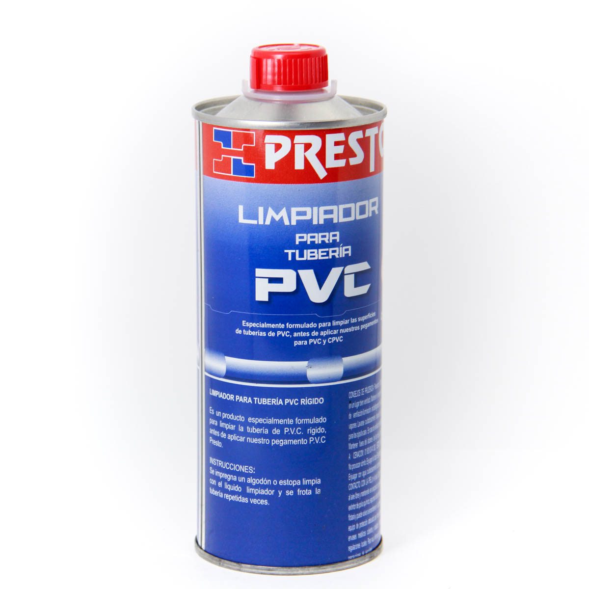 limpiador para tuberia PVC- limpiador presto lata de 500 ml
