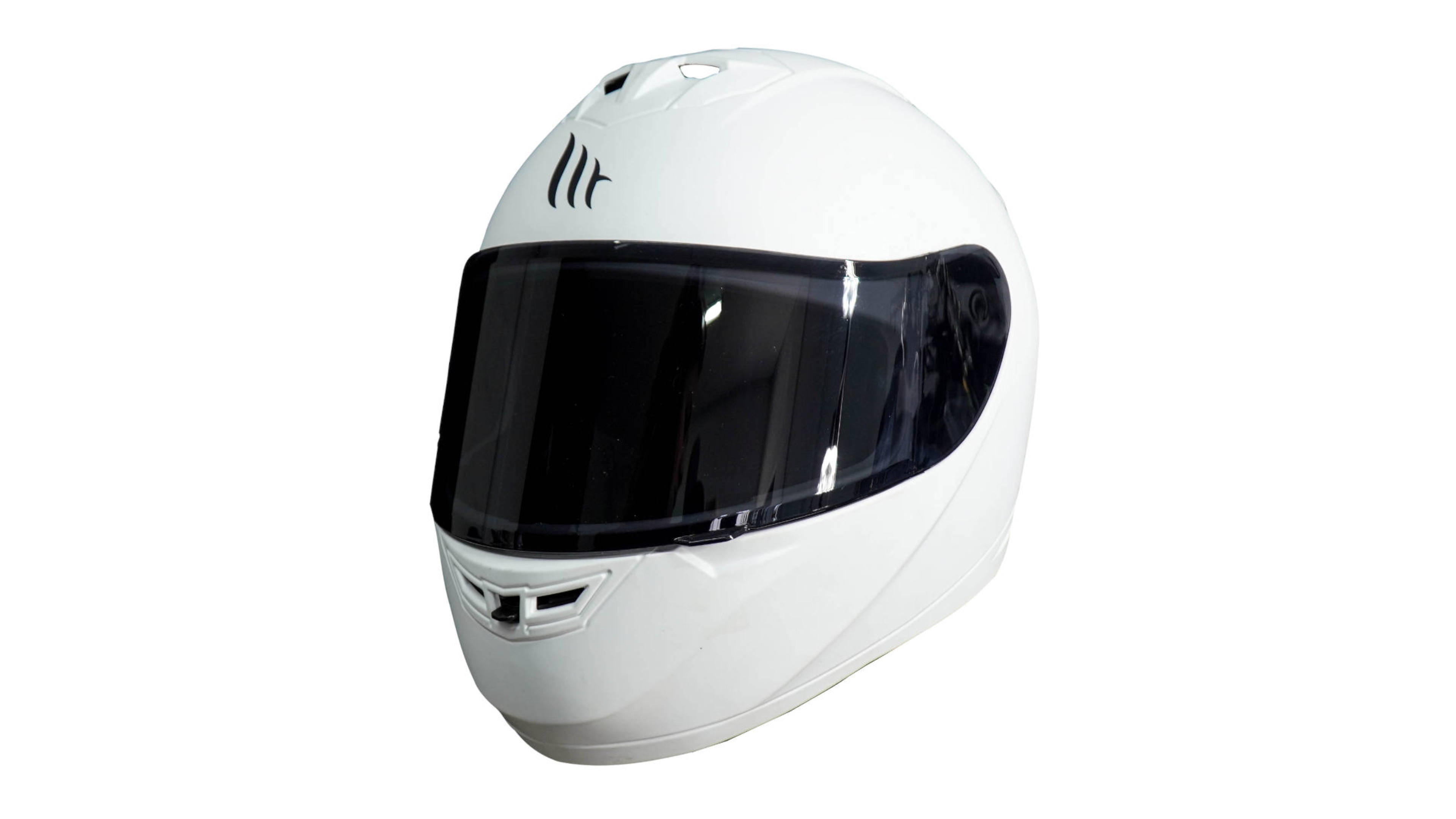 Casco MT Helmet Alamo Blanco Mate Integral Certificado Mica Humo