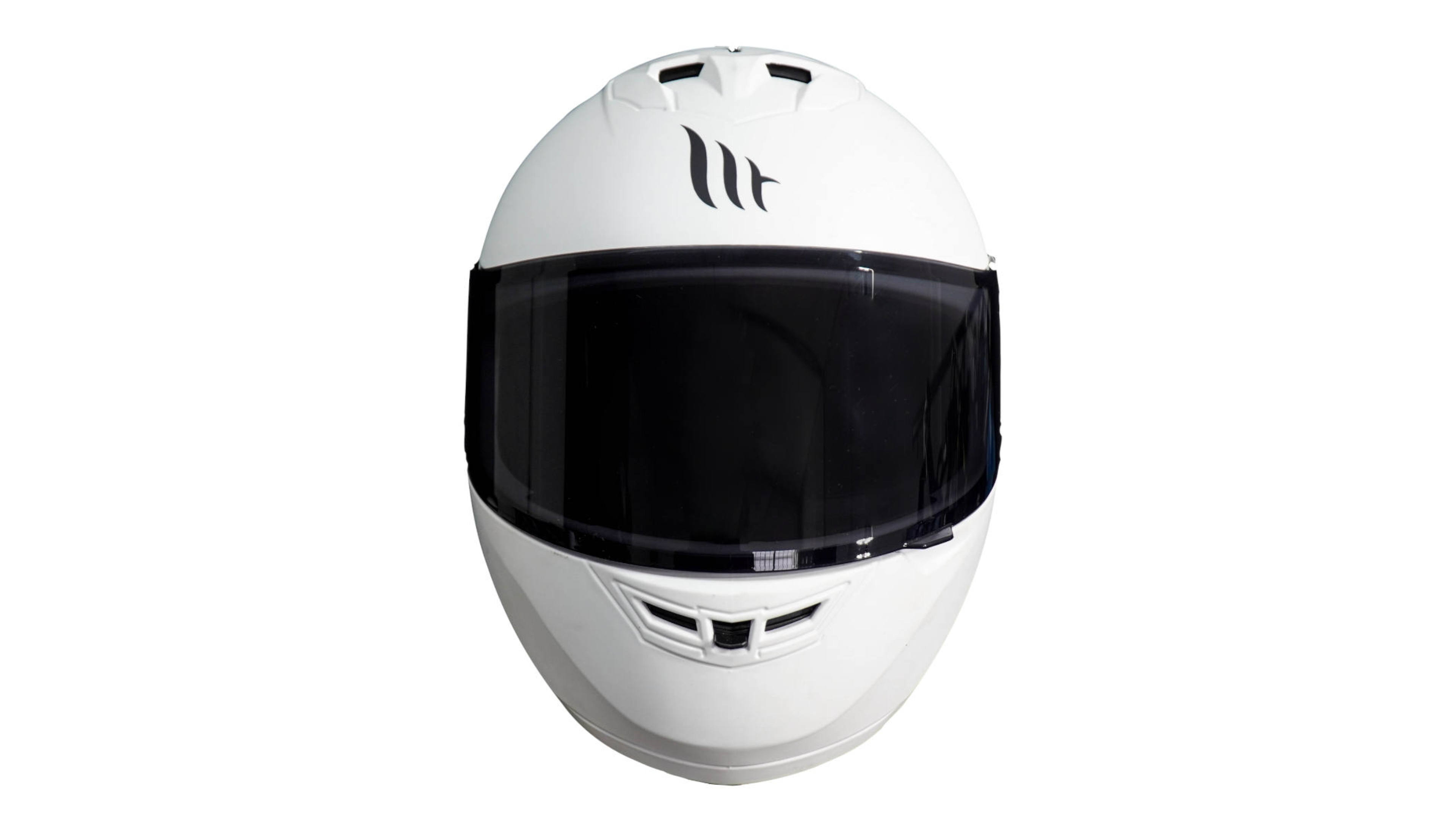 Casco MT Helmet Alamo Blanco Mate Integral Certificado Mica Humo