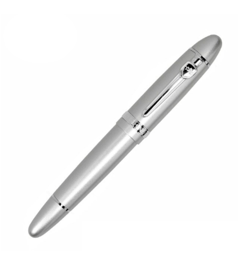 Pluma Fuente Bolígrafo Marca Jinhao Mod 159 Color Plateado