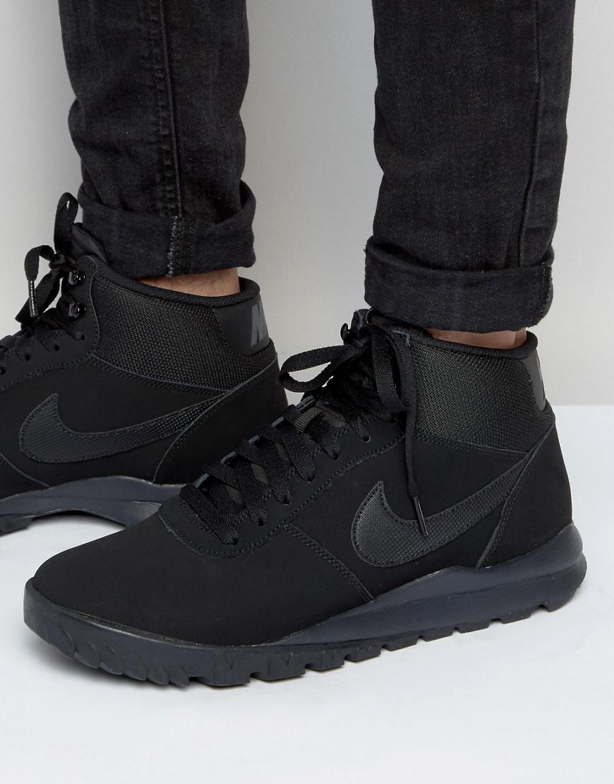 Bota Nike Hoodland Suede Piel Para Hombre - Negra