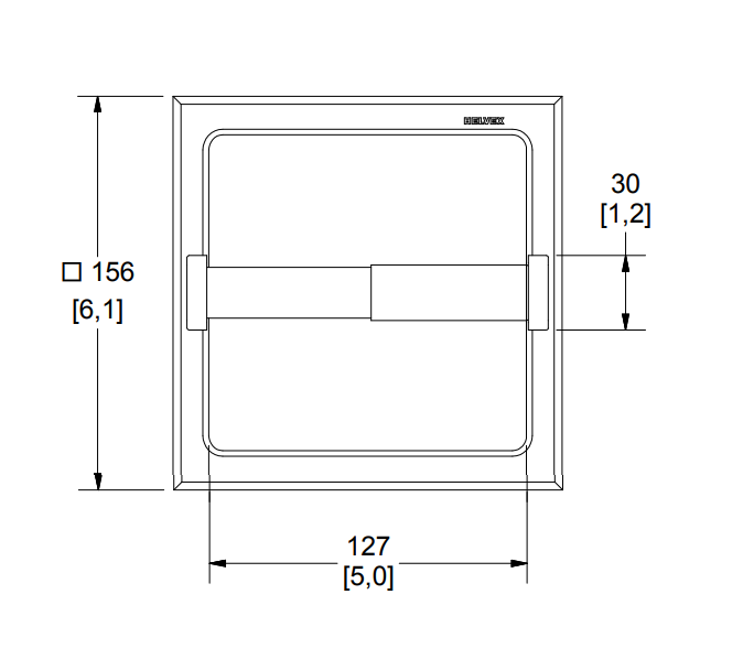 Portapapel Clásica De Empotrar 104 Helvex