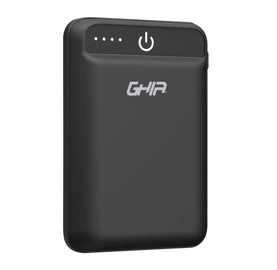 BATERIA DE RESPALDO GHIA POWER BANK 8000 MAH NEGRA PORTATIL LUZ LED CAMARAS CELULARES IPHONE