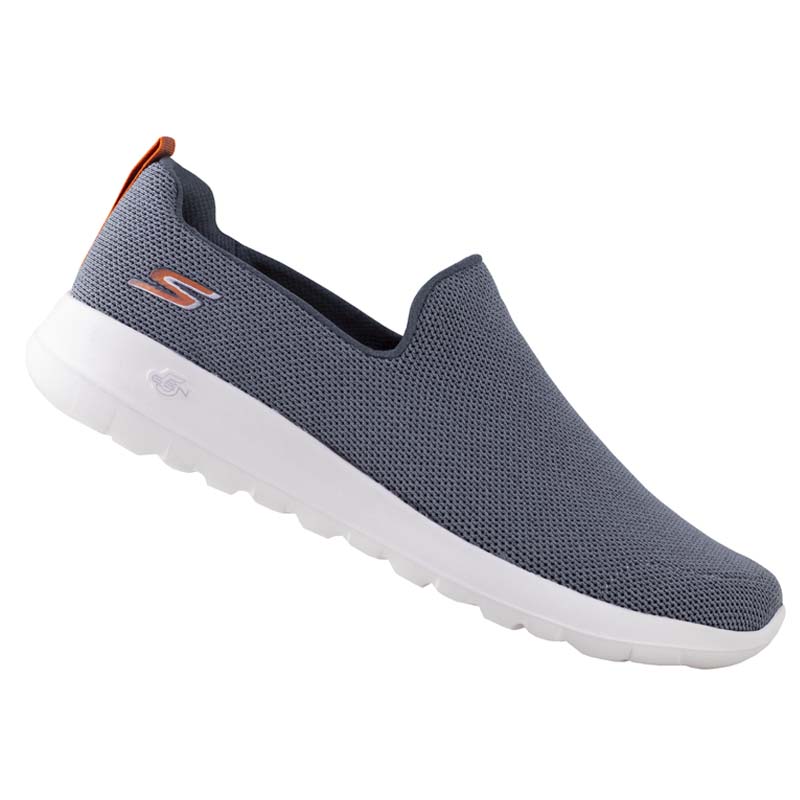 TENIS SKECHERS RUNNING DE CABALLERO GOWALK 216114X GRIS NARANJA