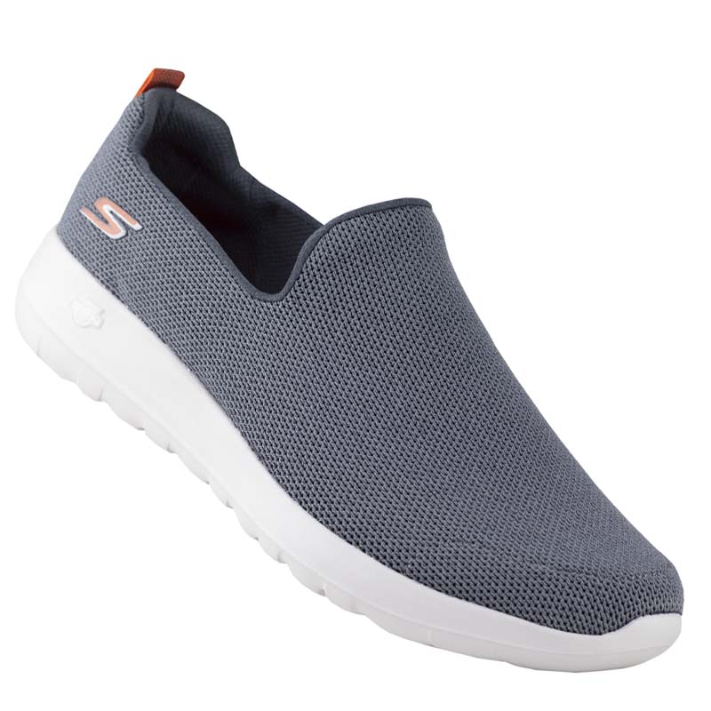 TENIS SKECHERS RUNNING DE CABALLERO GOWALK 216114X GRIS NARANJA
