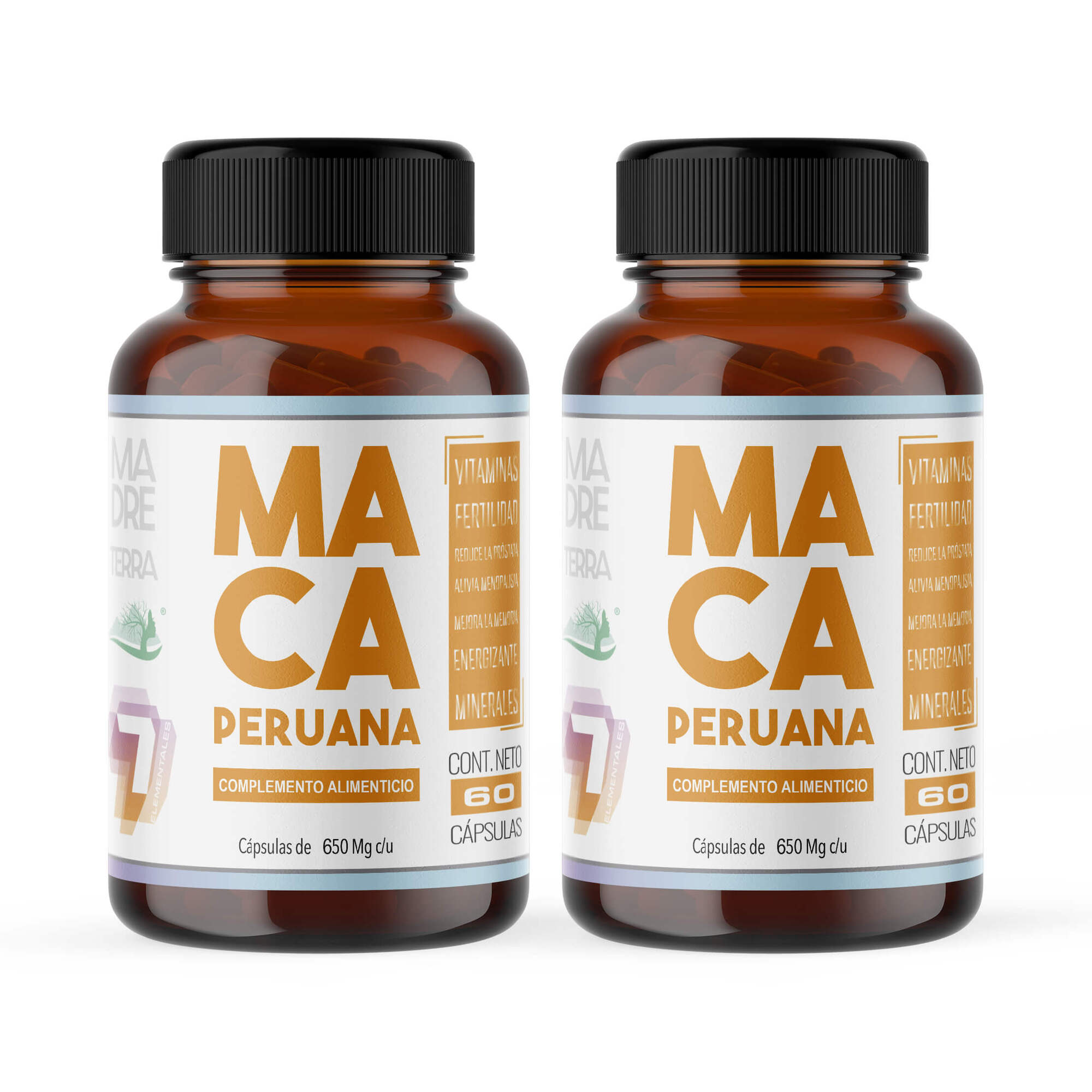 Maca Peruana Pura 2 Pzas