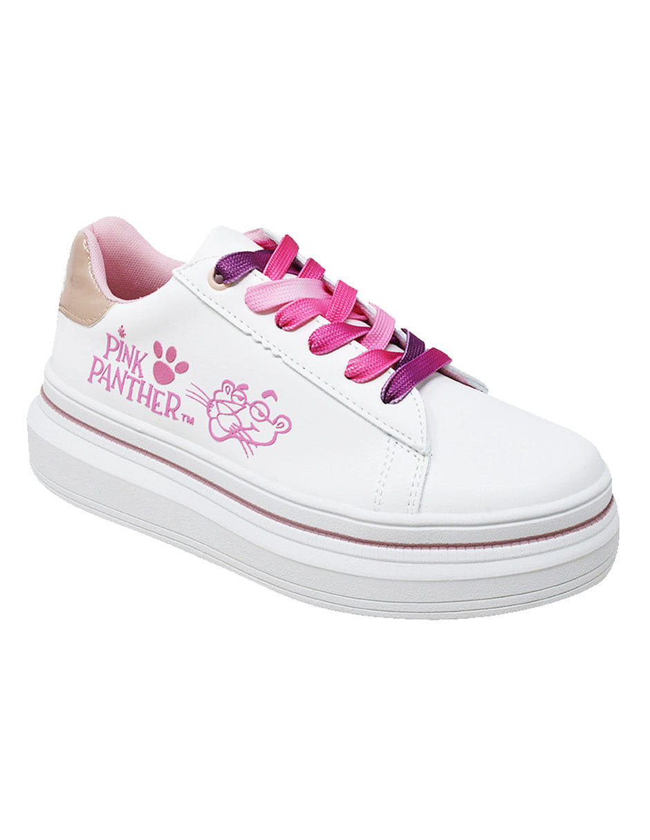 Tenis Sneakers Casuales para Dama Pink Panther Pantera Rosa PR-2003-XH-MQ